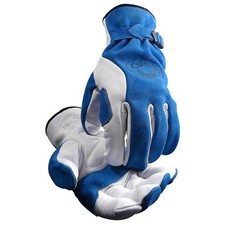 Caiman Top Grain Cowhide Driver Gloves, Blue/White, X-Large (1302-6) picture