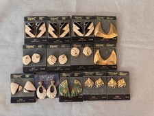 New Vintage Signed 80s-90s Trifari Gold Tone Clip & Pierced  Earrings 13 Pairs picture