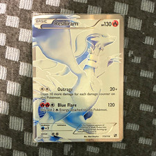 Pokemon TCG Reshiram 113/114 Black & White Ultra Rare Full Art Holo 2011 picture