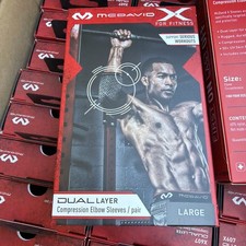 New McDavid X for fitness dual layer compression elbow sleeves/pair large 12–13 picture