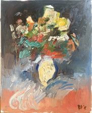 Still Life Flower Impressionism Oil Painting On 16”x20” Canvas Original Signed picture