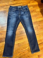 BKE Men's (Buckle) Jeans.  Jake 33 R. Dark Blue Straight picture