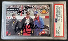 Davey & Bobby Allison 1993 Maxx Texaco Gang Autograph PSA Auto 8 picture