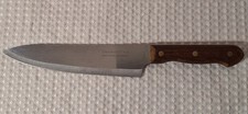Vintage Tramontina Brazil Chef Knife 8” Inox Stainless Steel Blade Wood Handle picture