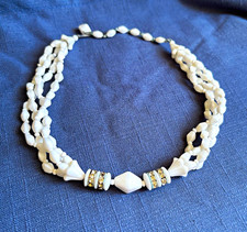 vintage multi-strand white necklace picture