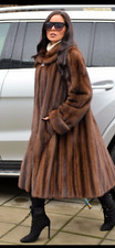 NEW ROYAL SAGA MINK LONG SWINGER/ COAT XL picture