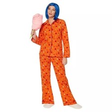 Halloween Coraline Satin Pajama Set, Cute Lovers Sleepwear Gift for Her picture