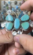 Turquoise Sterling Silver Butterfly RING Southwestern *Gorgeous* picture
