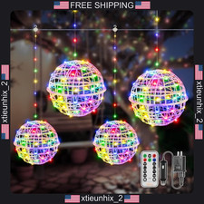 Outdoor Christmas String Lights 4 Pack 7.87inch Multicolor LED Balls picture