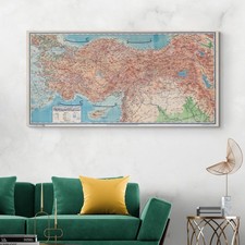 1923 Map of Turkey – Formation of Turkish Republic Anatolian Geography & Borders picture