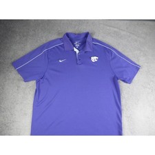 Kansas State Wildcats Nike Mens Dri-FIT Polo Shirt Purple XL NCAA K-State Logo picture
