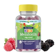 RARE Spring Valley Kids Melatonin JELLY BEANS 1mg 60ct Raspberry/Blackberry picture
