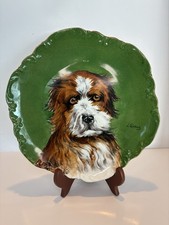 Antique French Coronet Limoges Dog Plate Hand Painted By L. Coudert Terrier 10” picture