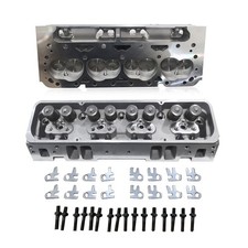2X Aluminum Cylinder Heads For SBC Chevy 350 190cc 64cc 2.02/1.60 Straight picture