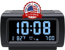 Reloj Despertador Led Radio Fm De Bluetooth Inalámbrico Alarma 1,2 Pulgadas NEW picture