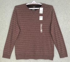 NEW Sonoma Double Knit Crew Shirt Mens 2XL Brown Long Sleeve Supersoft Crew NWT picture
