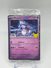 Mewtwo Pokemon Scarlet & Violet 151 Promo Holo Card 063/128 English 2023 picture