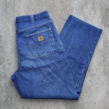 Vintage Carhartt Relaxed Fit Denim Jeans B17 DST 36x30 picture