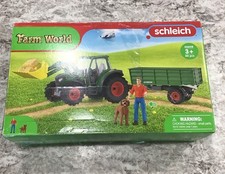 Schleich Farm World Tractor and Trailer 42608 New Damaged Box  picture