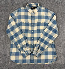 RRL Double RL Shirt Mens L Blue Flannel Buffalo Plaid Check Workshirt picture