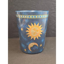 Vintage Springmaid Cosmos Celestial Sun Moon Star Wastebasket Blue DW6612.NV picture