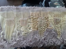 12A RUSSIAN BLONDE 613# LACE FRONTAL 13X4 CLOSURE 4X4 FREE PARTING ALL TEXTURES picture