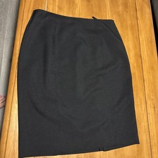Kasper Separates Pleated Back Suit Skirt Women’s SIZE 6 P, Black Lined NWOT picture