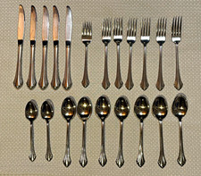 Oneida Bancroft Stainless Steel Flatware 21-Piece Lot Silverware Vintage picture