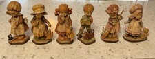ANRI Sarah Kay Lot 6 Wood Figurines Limited Edition Italy Valentine Nice VTG picture