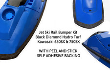 Jet Ski Side Rail Bumper Kit Hydro Turf Kawasaki 650SX & 750SX BLACK DIAMOND PSA picture