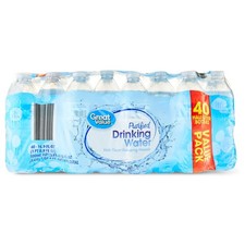 Great Value Purified Drinking Water, 16.9 fl oz Bottles, 40 Count Pack - NEW picture
