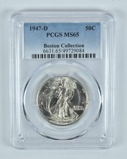 1947-D Walking Liberty Half Dollar Boston Collection MS65 PCGS picture