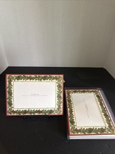 Lot of 9 Vtg Christmas Photo Holder Greeting Cards Holly Vertical Or Horizontal picture