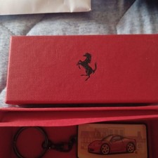 Ferrari 70th Anniversary Calf Leather Keychain Key Ring key fob Rare Japan used picture