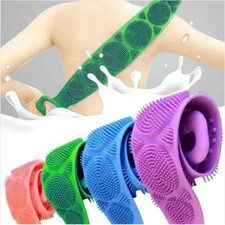 Silicone Body Back Scrubber Double Side Bathing Brush For Skin Deep Cleaning picture