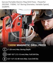 Garvee Magnetic Drill Press J1C-40 1300W Corded Electric 550RPM 120V picture