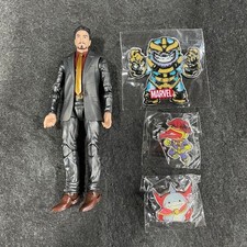 MARVEL UNLIMITED Marvel Legends Tony Stark Figure, Patch and Pins picture