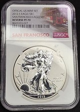 2012-S American Silver Eagle NGC Reverse PF70 San Francisco Eagle Set ASE picture