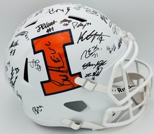 2026-27 Illinois Fighting Illini Full Size Helmet Katin Houser Bielema BAS K69 picture