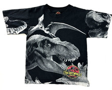 Vintage 1997 All Over Print Jurassic Park Shirt The Lost World Youth XL T-Rex picture