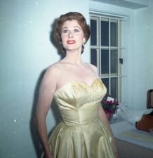 Carol Lawrence glamorous redhead posing Original 2.25 x 2.25 Camera Negative picture