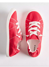 Torrid Riley Ruched Jester Red Low-Top Sneakers WW Extra Wide Womens Size 12 NWT picture