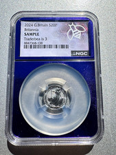 2024 Great Britain £20 Britannia 0.999 Silver Commemorative NGC Sample Traderbea picture