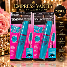 Maybelline The Mega Plush Volum’Express Mascara 270 Blackest Black 2-Pack NEW picture