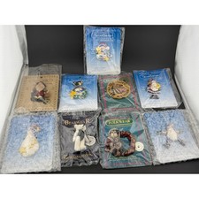 Boyds Bears & Friends Pin Lot-Twinklewear Bearwear Folkwear Holiday Snowman, 9pc picture