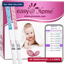 Easy@Home 50 Ovulation Test Strips and 20 Pregnancy Test Strips Combo Kit, (50 L picture