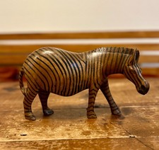 Vintage Hand-Carved Wooden Zebra – African Folk Art – 11