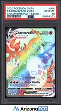 Pokemon 2020 Charizard VMAX 074 Full Art Rainbow SR Champion's Path PSA 10 picture