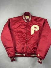 Vintage Starter Philadelphia Phillies Satin Jacket Men’s XL Red MLB Baseball 90s picture