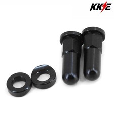 KKE Black Aluminum Rim Lock Cover Nuts Washers for Off-Road Dirt Bike Motorcycle picture